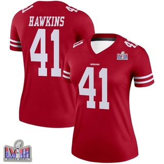 Legend Tayler Hawkins Women's San Francisco 49ers Super Bowl LVIII Patch Jersey - Scarlet